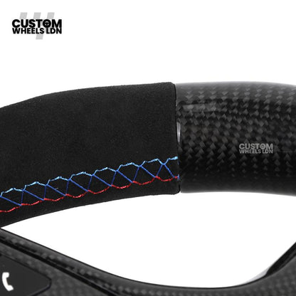 BMW Custom G-Series Steering Wheel – Carbon Fibre, Flat Bottom, LED Display, Carbon Paddles – Fits G20 G21 G22 G30 G15 G05 G07 + more