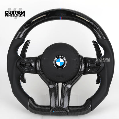 BMW Custom F-Series LED Carbon Fibre Steering Wheel – Smooth Grip | Fits F20 F22 F30 F32 F36 M2 M3 M4 + more