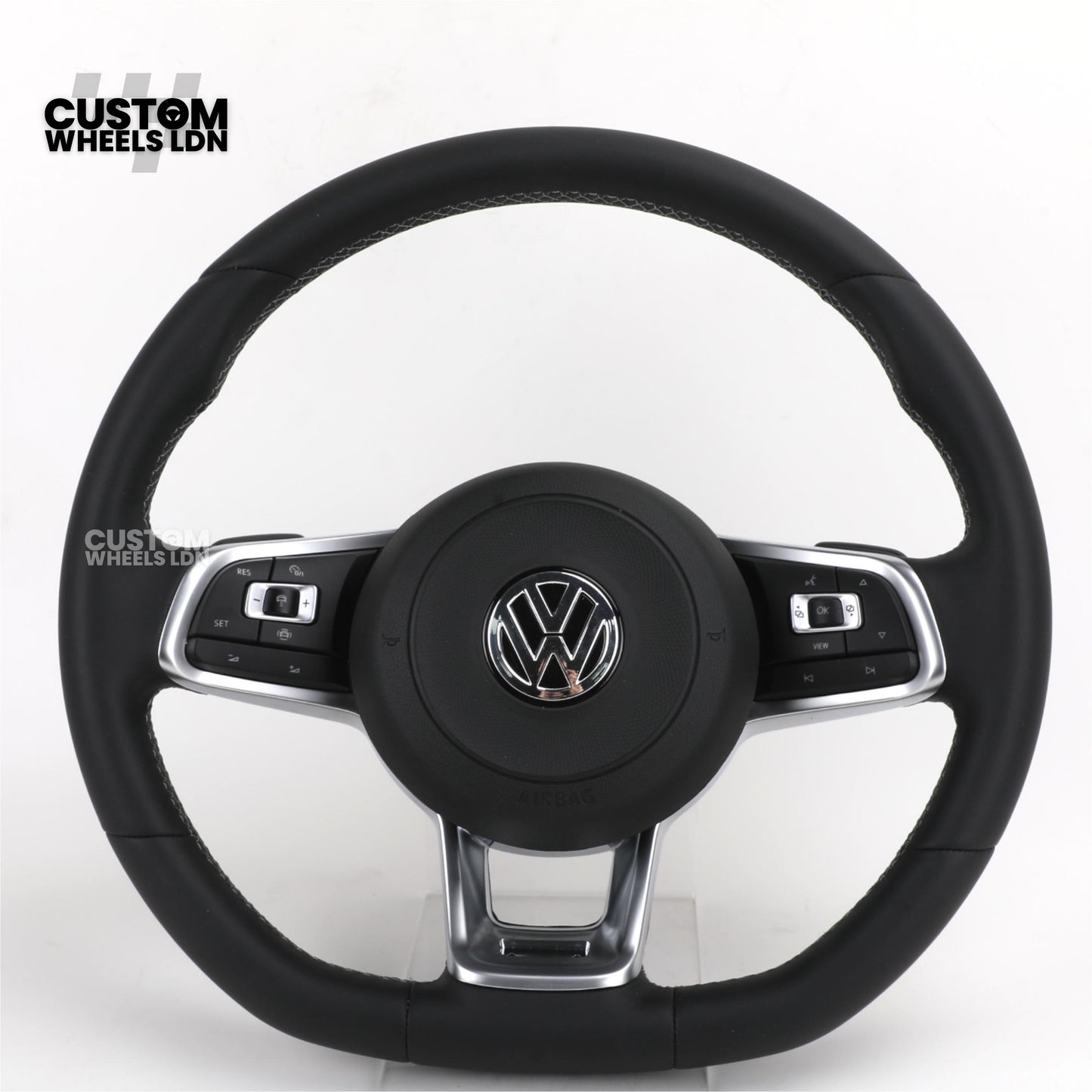 VW MK7 Custom Steering Wheel | Full Leather | Complete Plug & Play | Fits Golf GTI, R, GTD + more