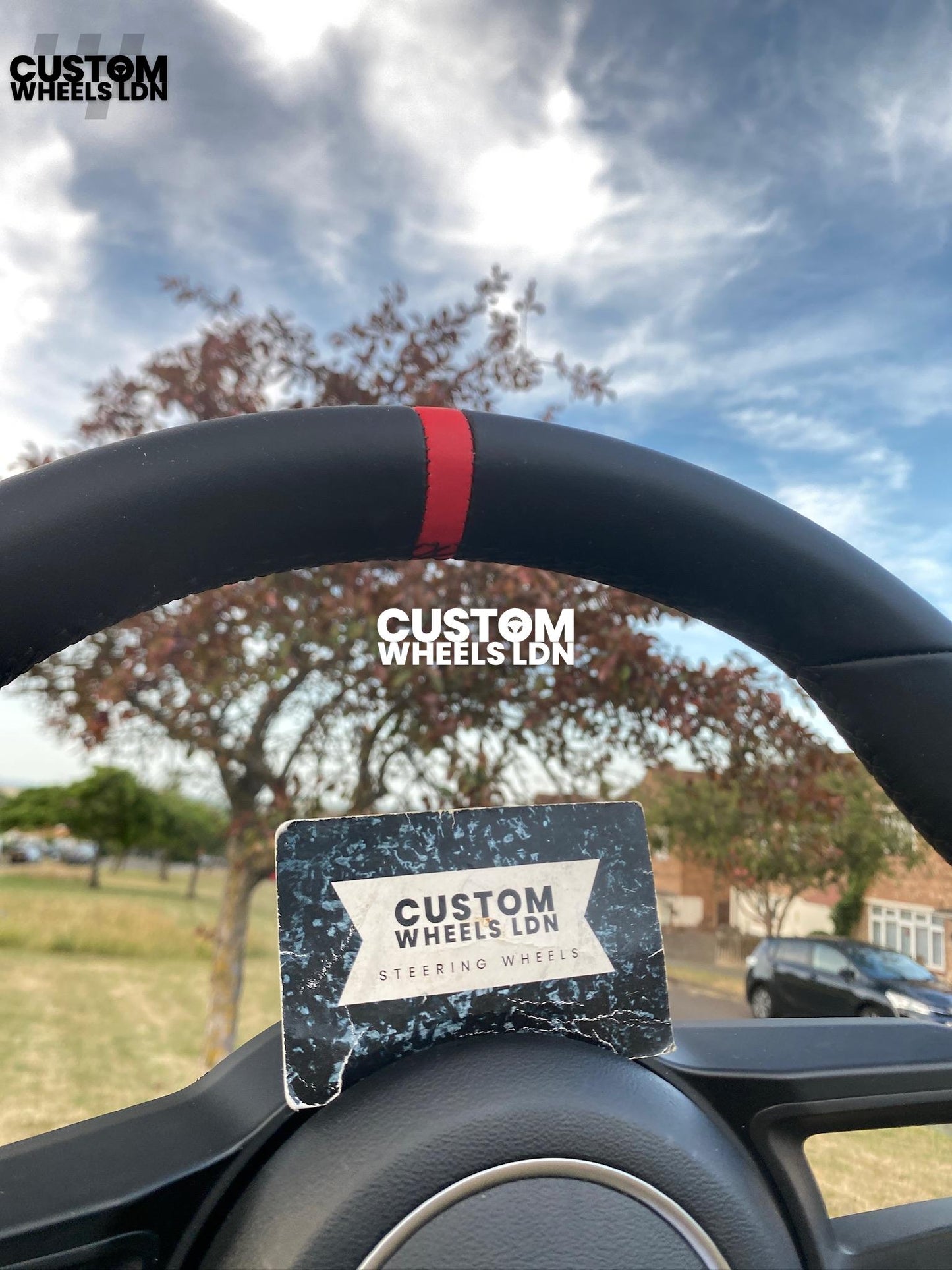 Porsche Custom Steering Wheel GT3RS Style – Smooth Black Leather, Red Centre Stripe | Fits 997, 991.1, 981, 986, Cayman, Boxster, Macan, Cayenne + more | Plug & Play | With Airbag | Upgrade for Older Models Available