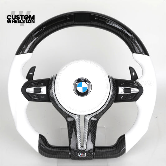 BMW Custom LED Steering Wheel – Alcantara with Carbon Trim & M-Stitching | Fits F20 F22 F30 F32 F36 F10 F06 F13 X1 X3 X4 X5 X6 + More