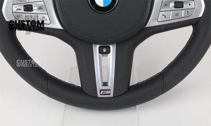 BMW Custom G-Series Heated Steering Wheel – OEM Style Silver Trim – Fits G20 G21 G30 G12 G15 G05 G07 + more