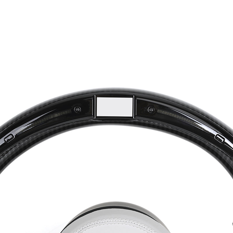 BMW Custom Steering Wheel For F series White Leather and Carbon Fibre