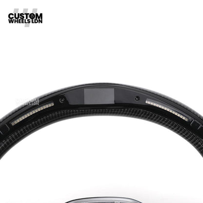 VW MK8 Custom Steering Wheel – LED Display | Carbon Fibre | Start & Drive Select Buttons | Fits Golf GTI R Mk8 + more