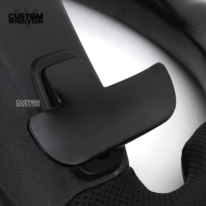 Mercedes Custom AMG Flat Bottom Steering Wheel – Perforated Leather & Gloss Carbon Fibre, LED Display, Piano Black Trim, Touch Control Buttons | Fits C-Class, E-Class, CLS, GLC, GLE, G-Class + more | Plug & Play | Retrofit Upgrade for Older Models