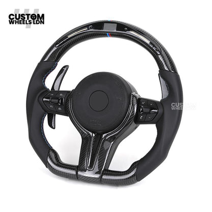 BMW Custom F-Series LED Carbon Fibre Steering Wheel – Smooth Grip | Fits F20 F22 F30 F32 F36 M2 M3 M4 + more
