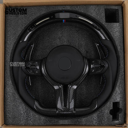 BMW Custom F-Series LED Carbon Fibre Steering Wheel – Smooth Grip | Fits F20 F22 F30 F32 F36 M2 M3 M4 + more