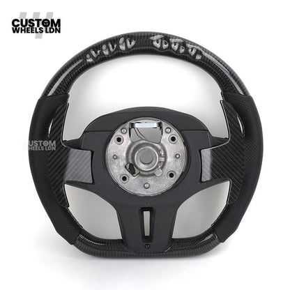 BMW Custom Carbon Heated Steering Wheel with LED Display – M-Stitch – Flat Bottom - Lane Assist – Fits F20 F22 F23 F30 F31 F32 F33 F36 F87 F80 F82 F10 F12 F13 + more