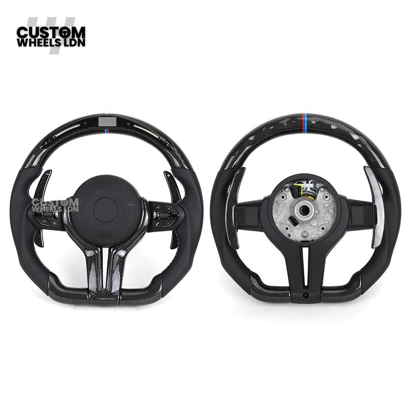 BMW Custom F-Series LED Carbon Fibre Steering Wheel – Smooth Grip | Fits F20 F22 F30 F32 F36 M2 M3 M4 + more