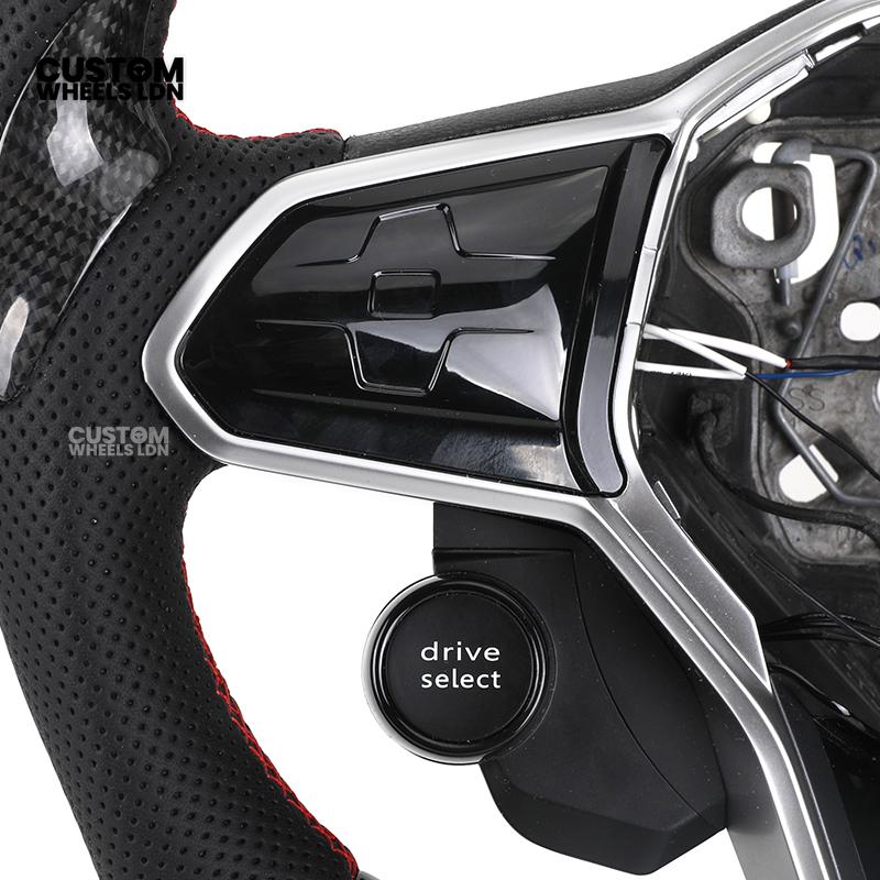 VW MK8 Custom Steering Wheel – LED Display | Carbon Fibre | Start & Drive Select Buttons | Fits Golf GTI R Mk8 + more