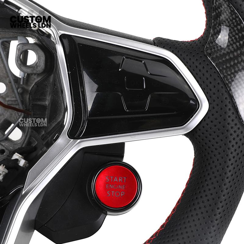 VW MK8 Custom Steering Wheel – LED Display | Carbon Fibre | Start & Drive Select Buttons | Fits Golf GTI R Mk8 + more