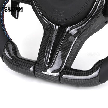 BMW Custom F-Series LED Carbon Fibre Steering Wheel – Smooth Grip | Fits F20 F22 F30 F32 F36 M2 M3 M4 + more