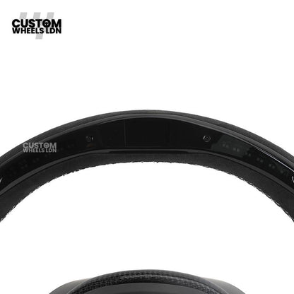 BMW Custom LED Alcantara Flat Bottom Steering Wheel – Carbon Trim – Fits F20 F22 F30 F32 F36 F80 F82 F87 F10 F12 F13 + more
