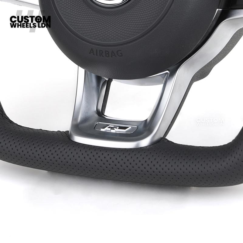 VW MK7 Custom Steering Wheel | LED Display, Perforated Leather, Carbon Fibre, Complete Plug & Play Wheel | Fits Golf MK7, GTI, R + more