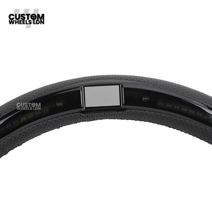 VW MK7 Custom Steering Wheel | LED Display, Perforated Leather, Carbon Fibre, Complete Plug & Play Wheel | Fits Golf MK7, GTI, R + more