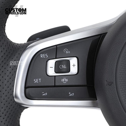 VW MK7 Custom Steering Wheel | LED Display, Perforated Leather, Carbon Fibre, Complete Plug & Play Wheel | Fits Golf MK7, GTI, R + more