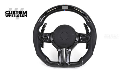 BMW Custom F-Series LED Carbon Fibre Steering Wheel – Smooth Grip | Fits F20 F22 F30 F32 F36 M2 M3 M4 + more