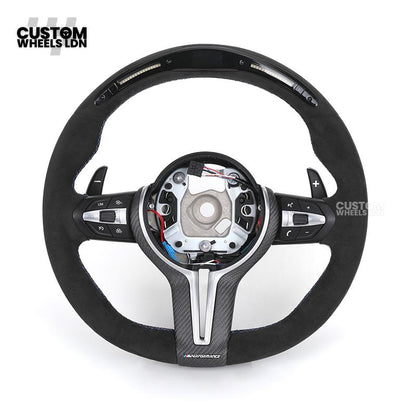 BMW Custom LED Steering Wheel – Alcantara with Carbon Trim & M-Stitching | Fits F20 F22 F30 F32 F36 F10 F06 F13 X1 X3 X4 X5 X6 + More
