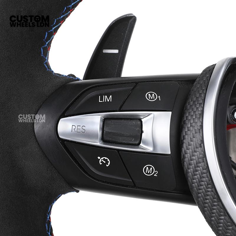 BMW Custom LED Steering Wheel – Alcantara with Carbon Trim & M-Stitching | Fits F20 F22 F30 F32 F36 F10 F06 F13 X1 X3 X4 X5 X6 + More