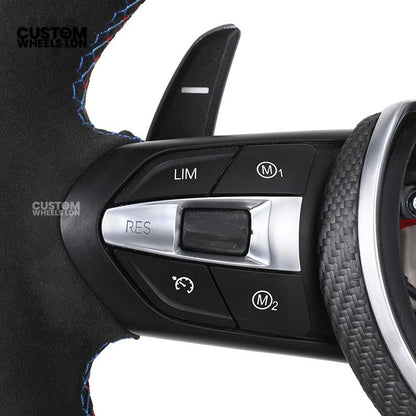 BMW Custom LED Steering Wheel – Alcantara with Carbon Trim & M-Stitching | Fits F20 F22 F30 F32 F36 F10 F06 F13 X1 X3 X4 X5 X6 + More