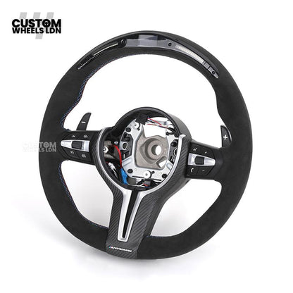 BMW Custom LED Steering Wheel – Alcantara with Carbon Trim & M-Stitching | Fits F20 F22 F30 F32 F36 F10 F06 F13 X1 X3 X4 X5 X6 + More