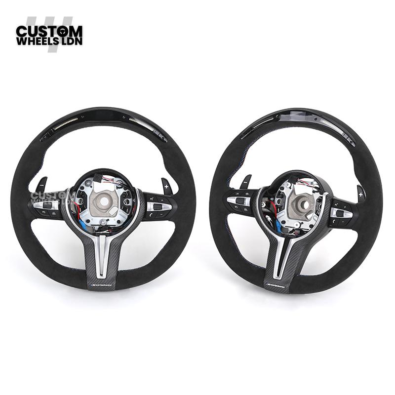 BMW Custom LED Steering Wheel – Alcantara with Carbon Trim & M-Stitching | Fits F20 F22 F30 F32 F36 F10 F06 F13 X1 X3 X4 X5 X6 + More