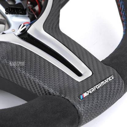 BMW Custom LED Steering Wheel – Alcantara with Carbon Trim & M-Stitching | Fits F20 F22 F30 F32 F36 F10 F06 F13 X1 X3 X4 X5 X6 + More