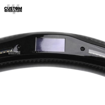 BMW Custom Carbon LED Heated Steering Wheel with Red M1/M2 Buttons – Flat Bottom – Fits F20 F22 F30 F32 F36 F80 F82 F87 F10 F12 F13 + more