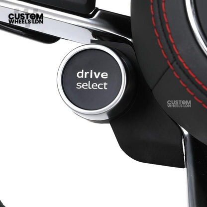 Audi Custom R8-Style Flat Bottom Steering Wheel – Perforated Leather, Red Stitching, Silver Paddles, Start Button | Fits A4, A5, S5, A6, A7, S6, S7, Q5, SQ5 + more | Plug & Play | With Airbag | Upgrade for Older Models Available