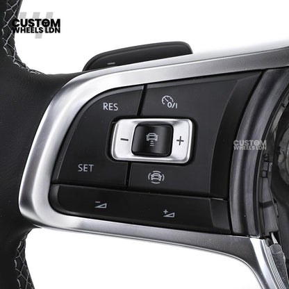 VW MK7 Custom Steering Wheel | Full Leather | Complete Plug & Play | Fits Golf GTI, R, GTD + more