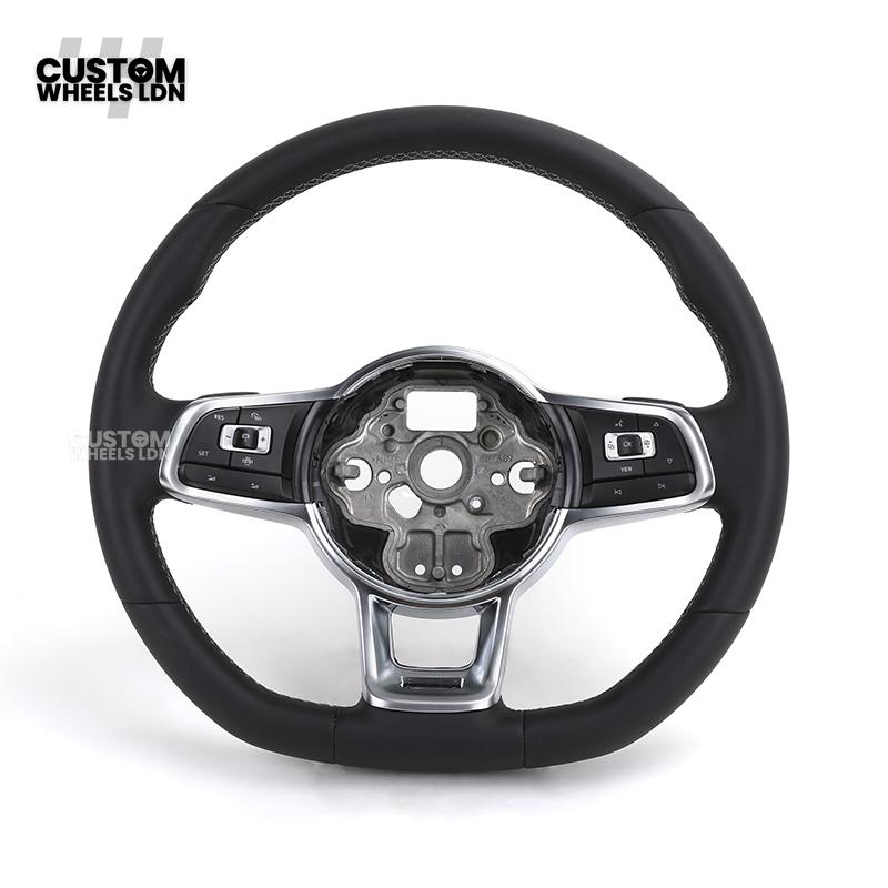 VW MK7 Custom Steering Wheel | Full Leather | Complete Plug & Play | Fits Golf GTI, R, GTD + more