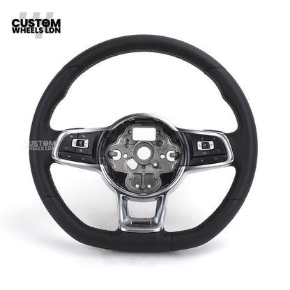 VW MK7 Custom Steering Wheel | Full Leather | Complete Plug & Play | Fits Golf GTI, R, GTD + more
