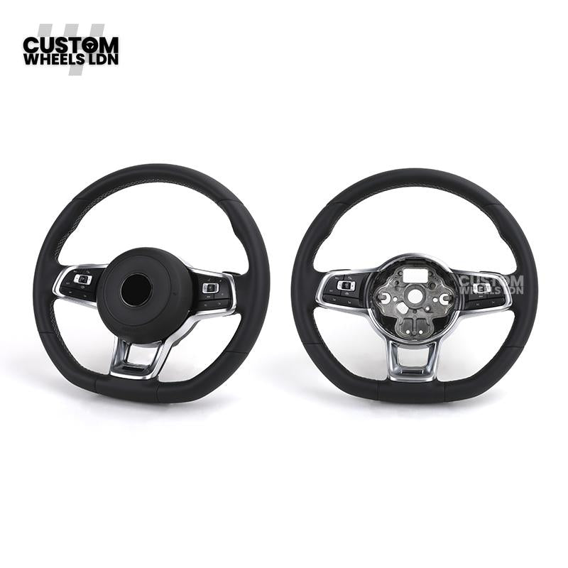 VW MK7 Custom Steering Wheel | Full Leather | Complete Plug & Play | Fits Golf GTI, R, GTD + more