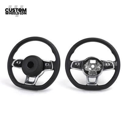 VW MK7 Custom Steering Wheel | Full Leather | Complete Plug & Play | Fits Golf GTI, R, GTD + more