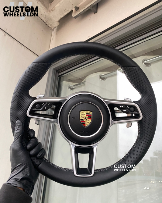Porsche PDK Custom Steering Wheel Sport Black Leather